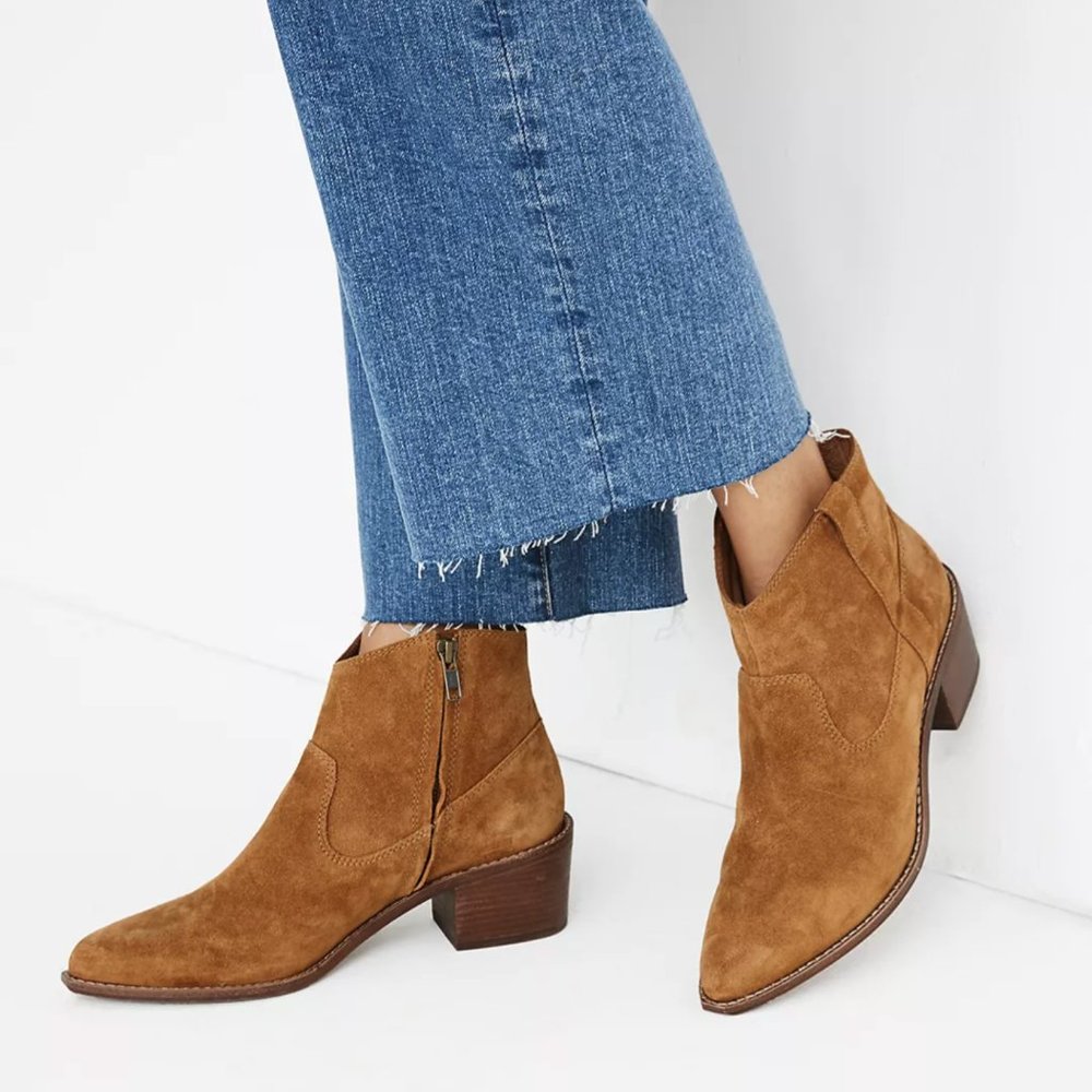 The Hailie Boot in suede, Madewell, sz 11